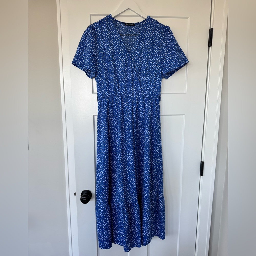 Prettygarden Vibrant Blue Floral  Dress